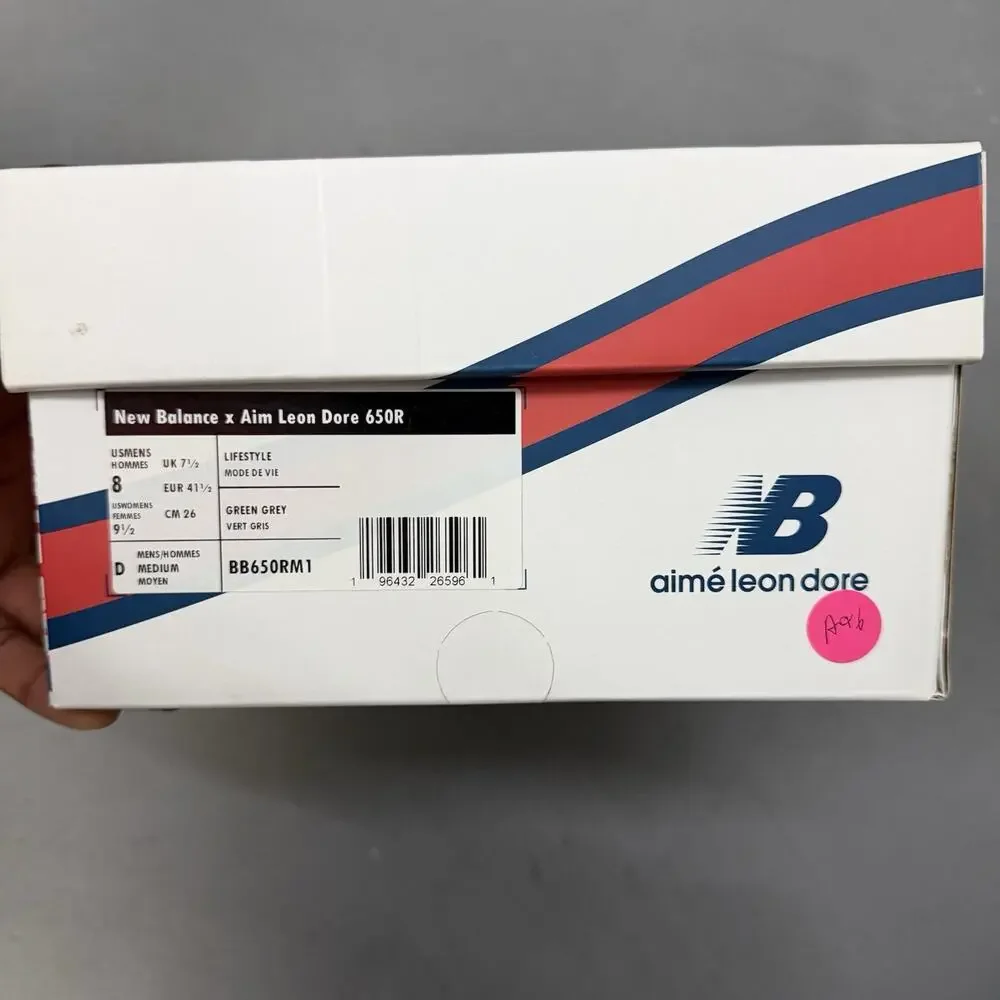 Size 8 - Aimé Leon Dore x New Balance 650R Green Grey